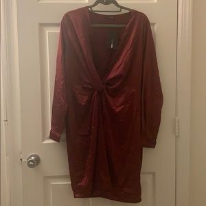 Burgundy dress
